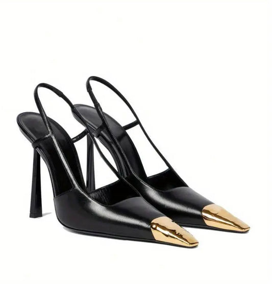 Dipped in Gold Slingback Stiletto