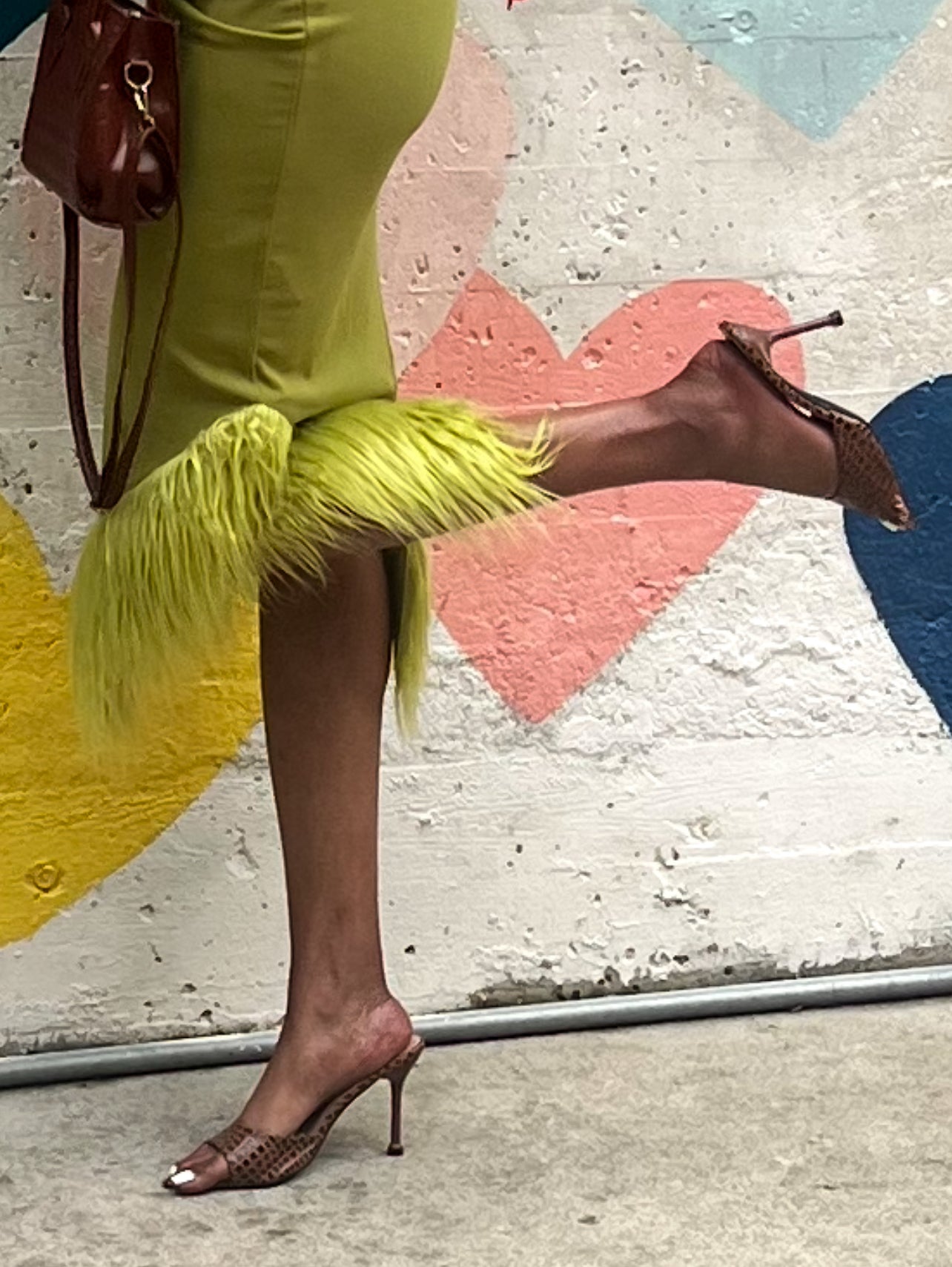 Mocha Faux Snake Skin Mules