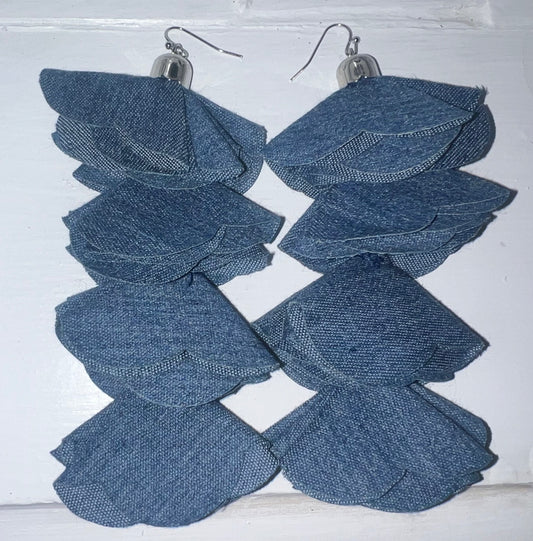 Denim Flowers | Earrings