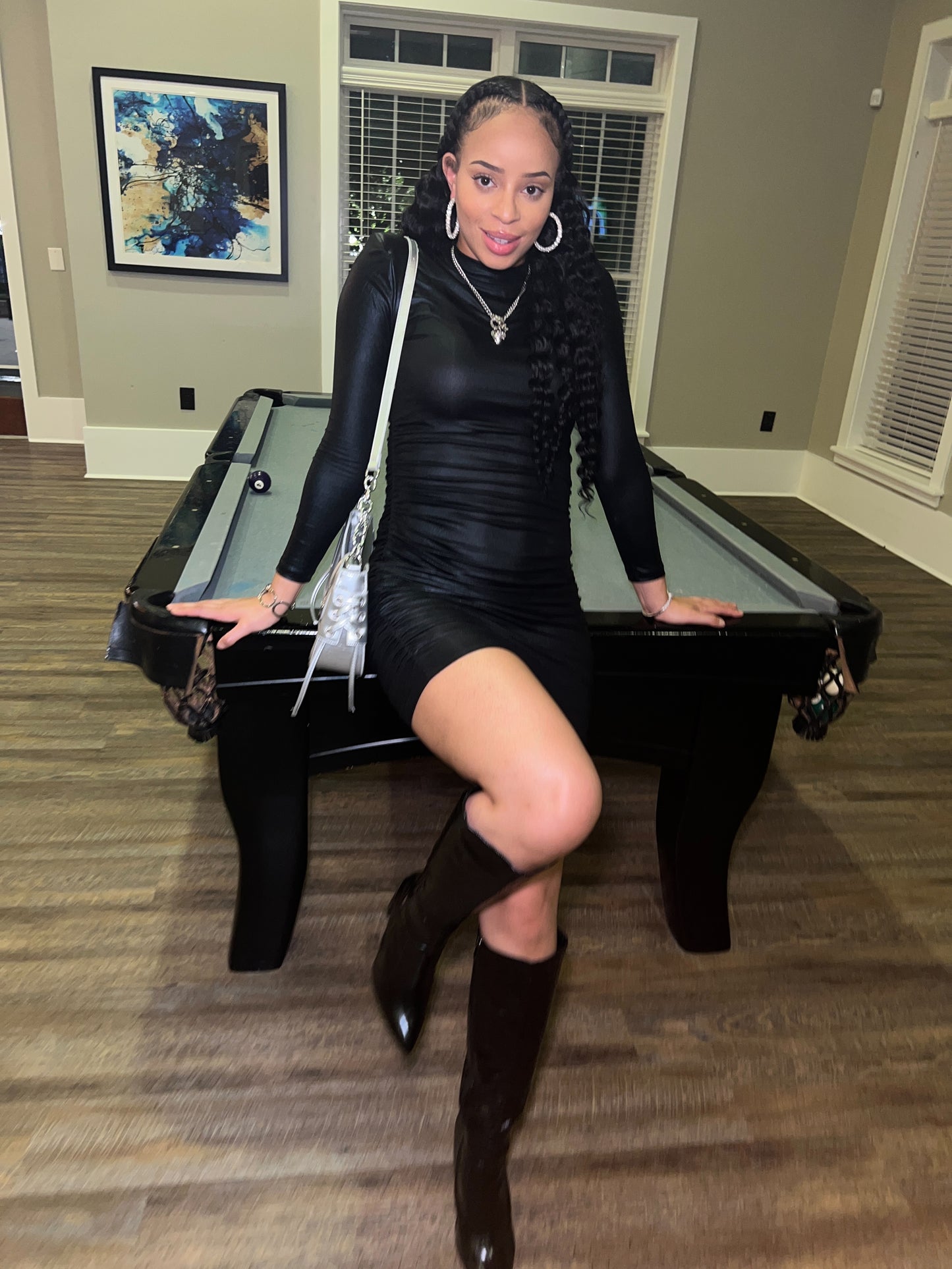 Black Spade Mini Dress