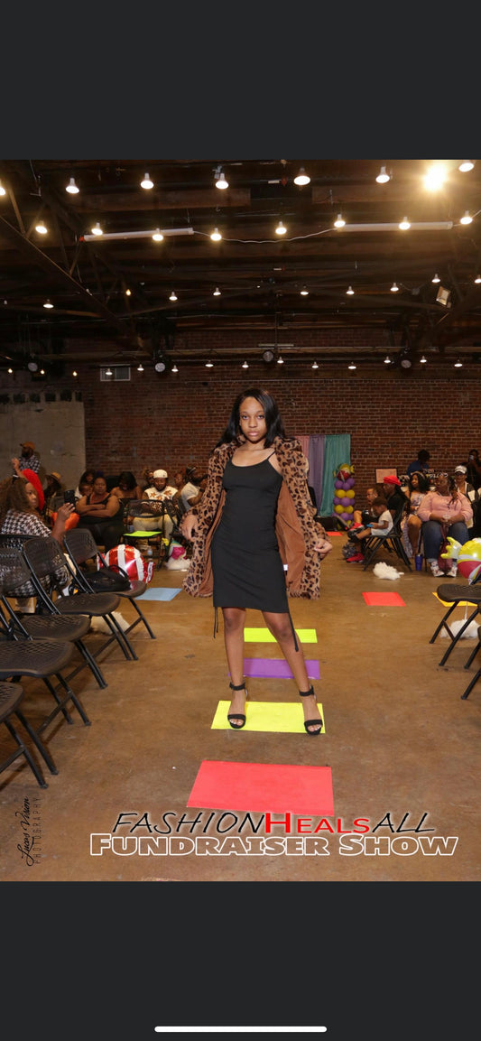 Cheetah Effect Fur Coat