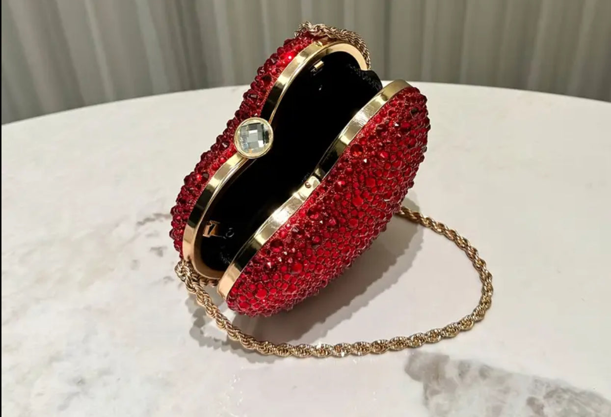 My Heart Love Bag | Rhinestone Clutch