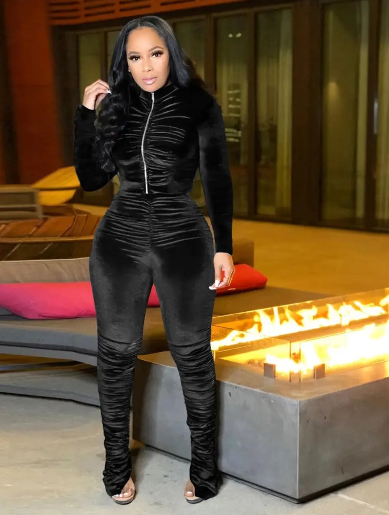 Stay Sassy Velour Pant Set