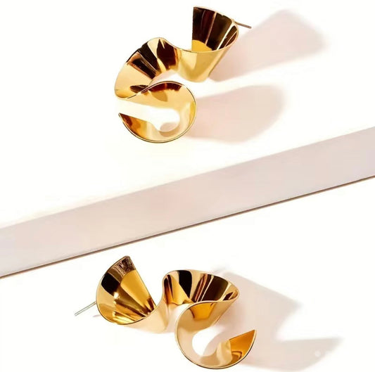 Golden Lotus Earrings