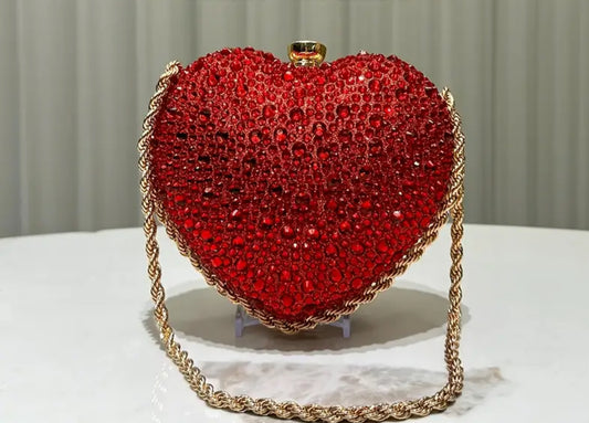 My Heart Love Bag | Rhinestone Clutch