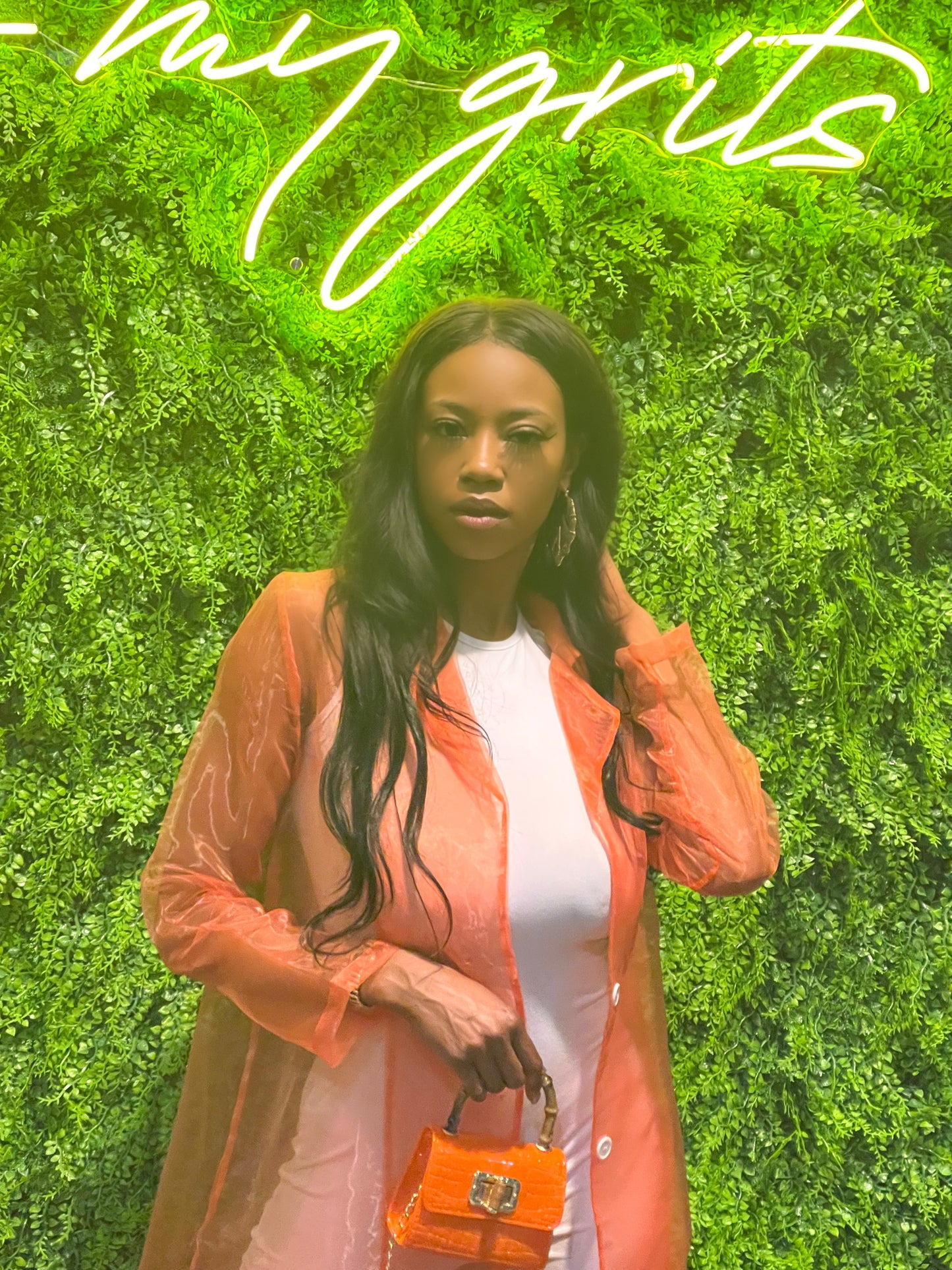 Simply Orange Sheer Coat