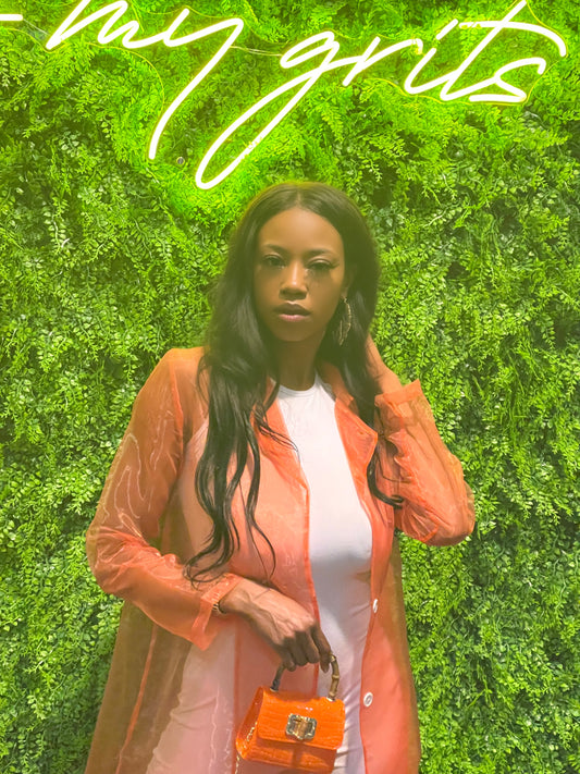 Simply Orange Sheer Coat